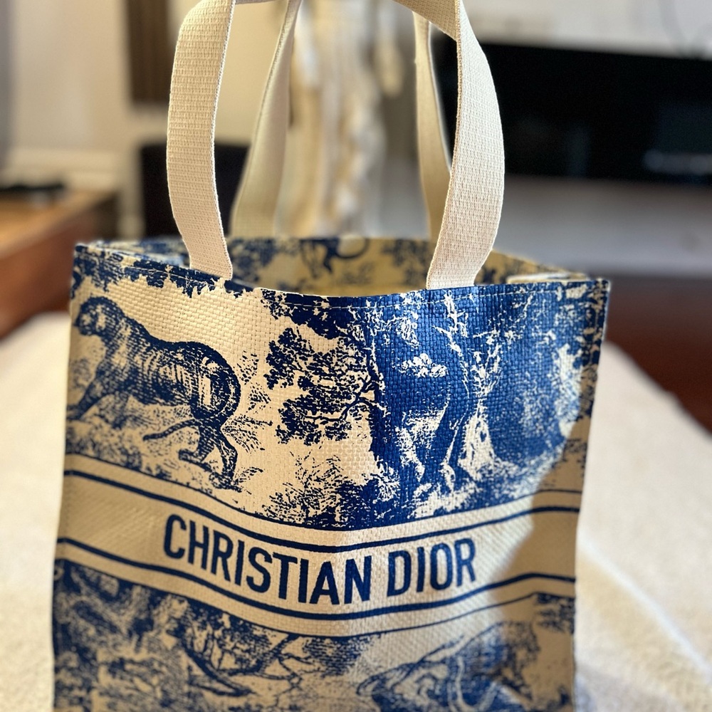 Dior Blue and Cream Tote Bag